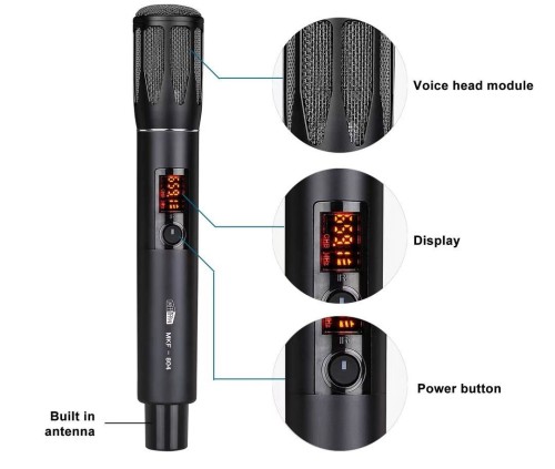 Wireless Universal Microphone One-To-Two